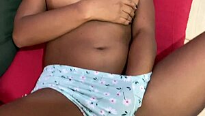 Young Virgin in Pajamas Begs to Lose It on Living Room Sofa?