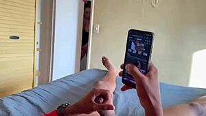 Stepmom's Pussy and Ass After Catching Me Jerking! Swallows Every Drop!