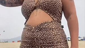 I felt naughty in dress without panties beach young African guy dirty talked me