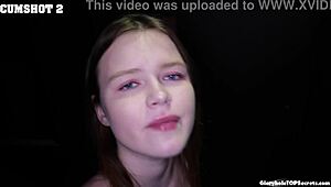 you're killin it ava swallowin that gloryhole cum like a pro