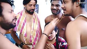 DESI kamwali bai FUCKS hard with desi boys MULTIPLE CUMSHOTS full movie