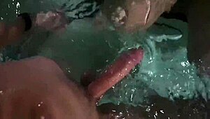 Hot tub overflows with moans as big cock dives into wet pussy