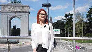 i went huntin in madrid and found hot milf albaan for deepthroat and rough pussy lickin outdoors