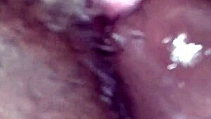 I slide deep into my girlfriend's wet pussy for a massive creampie after she squirts hard during our amateur fuck session with friend watching