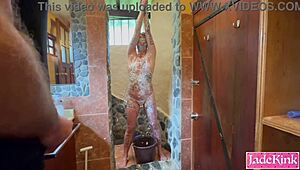 What if your bound girlfriend became a humiliated slave, foam-covered and punished roughly?