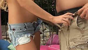 Jessie Andrews tiny tits bounce as she rides cock hard?