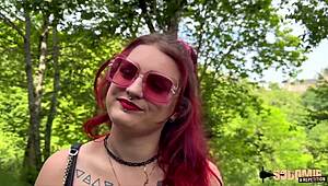 i'm trixy rouquine the horny redhead taking two hard cocks