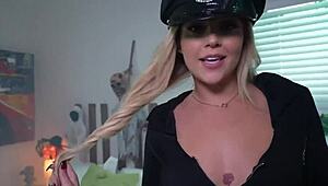 CUCK HUBBY EYES WIFE FUCKING HUNG BLACK COP