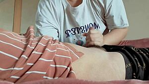 The Malay celebrity kneels and eagerly sucks her boyfriend's throbbing cock deep