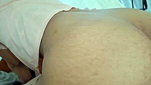she climbs on her student's cock riding hard till he explodes inside.