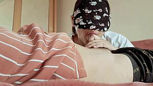 The Malay celebrity kneels and eagerly sucks her boyfriend's throbbing cock deep