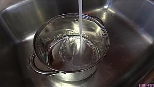 curvy ebony wife spanked kissed on kitchen desk