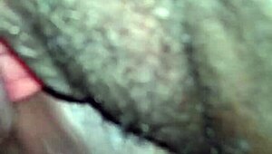 I slide deep into my girlfriend's wet pussy for a massive creampie after she squirts hard during our amateur fuck session with friend watching