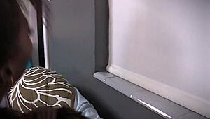 curvy ebony wife spanked kissed on kitchen desk