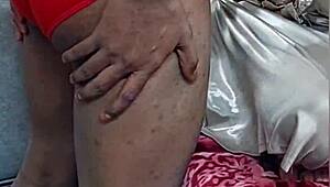 hotwife and sissy hubby feminize each other with toys dirty talk and pussy play