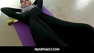 hijab teen destiny cruz sucks fucks trainer post workout