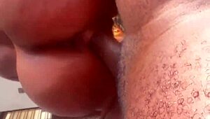 Huge ass ebony milf dominates skinny teen wife with monster black cock lick