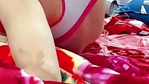 hotwife and sissy hubby feminize each other with toys dirty talk and pussy play