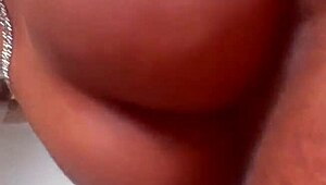 Huge ass ebony milf dominates skinny teen wife with monster black cock lick