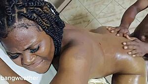 curvy african beauty's juicy ass takes huge cock pounding