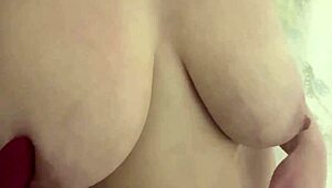 Wow, join xxxsilkylicorice in the shower for hot female solo masturbation and big natural tits play!