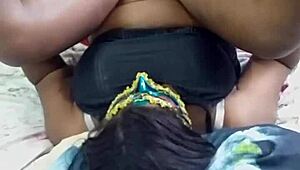 Juicy Ebony BBW Assfucked Hard with Big Natural Tits Bounce
