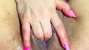 damn, this hot colombian milf blonde fingers her soaked pussy and squirts wildly on cam