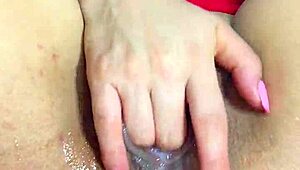 damn, this hot colombian milf blonde fingers her soaked pussy and squirts wildly on cam