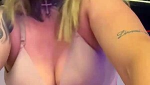 Gym babe's sweaty shirt clings as wet pussy drips down her thighs