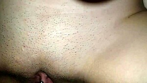 you won't believe this homemade creampie... girlfriend takes monster cock close-up till cum floods her pussy
