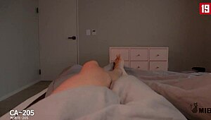 wanna feel your girlfriend's sweet horny japanese pussy riding you cowgirl early morning moaning wild?