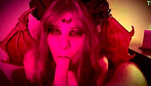 Homemade Halloween Sex With Sexy Demon Girl