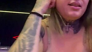 Gym babe's sweaty shirt clings as wet pussy drips down her thighs