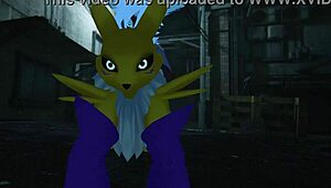 renamon takes a wild outdoor pounding from behind in public