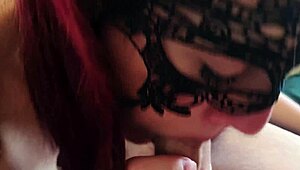She gulps down my huge cock during lunch break swallow