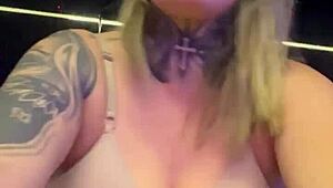Gym babe's sweaty shirt clings as wet pussy drips down her thighs