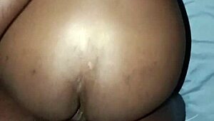 Damn ebony girlfriend creams hard bending over my big cock doggystyle