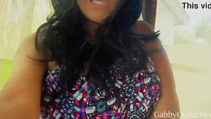Watch MexiMilf Gabby Quinteros Toy Her Big Clit To Orgasm In Lingerie?
