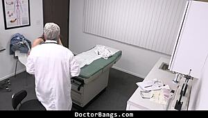 shy teen patient spreads for doctor's monster cock exam turning into full pussy pounding