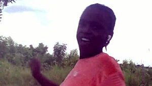 damn, this crazy bitch twerks her ass naked in the forest
