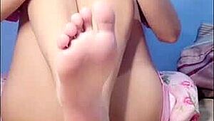wanna see me lotion my feet before fucking my tight pussy?