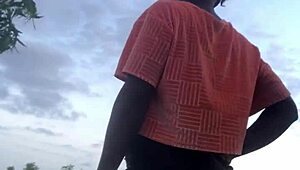 damn, this crazy bitch twerks her ass naked in the forest