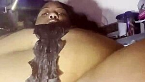 wanna see ava knightly's juicy ebony ass oiled up before bed sucking wet pussy