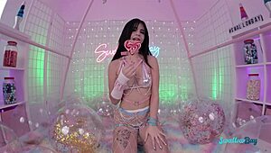 asteria jade gags on sloppy deepthroat before pussy pounding