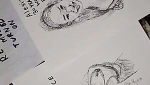 Heart-Pounding Cum Sketch Finishes Her Tits in Ecstatic Release Bliss