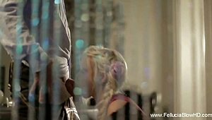 whoa this blonde gives the sloppiest blowjob facial swallow with pure style