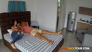 my girlfriend's colombian best friend discovers my big cock and we cheat together during her visit