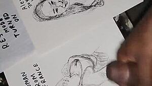 Heart-Pounding Cum Sketch Finishes Her Tits in Ecstatic Release Bliss