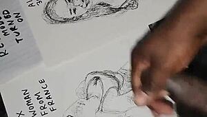 Heart-Pounding Cum Sketch Finishes Her Tits in Ecstatic Release Bliss