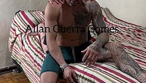 carmona massages naked allan guerra from back to front enjoying every inch of his butt